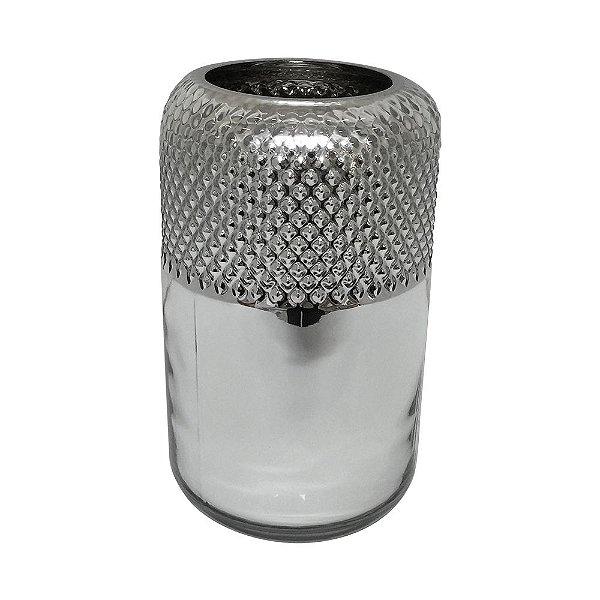 VASO DE VIDRO PRATA
