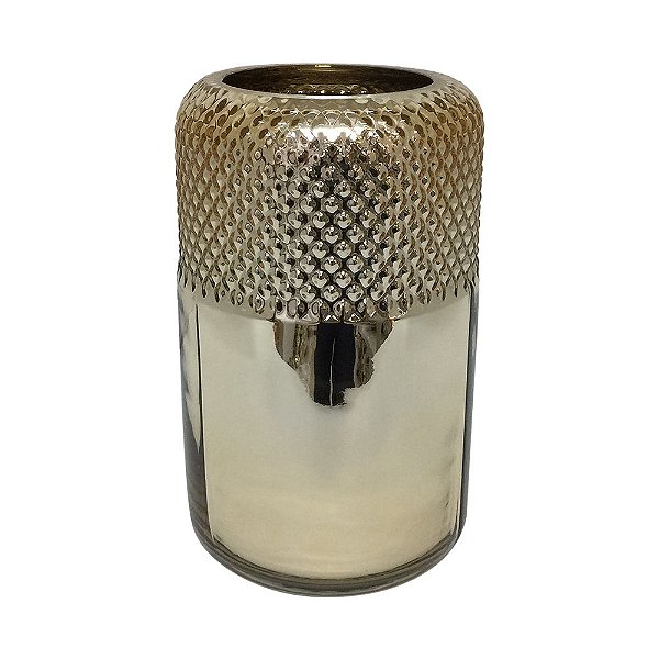 VASO DE VIDRO DOURADO