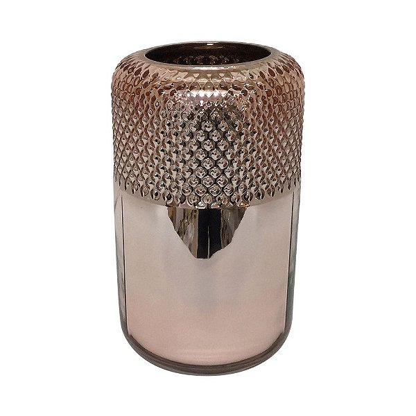 VASO DE VIDRO ROSE GOLD
