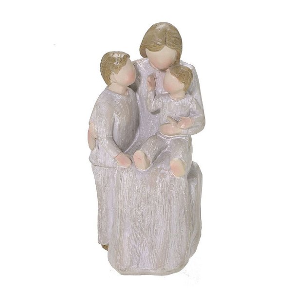 ESTATUETA MÃE COM FILHOS DECORATIVO