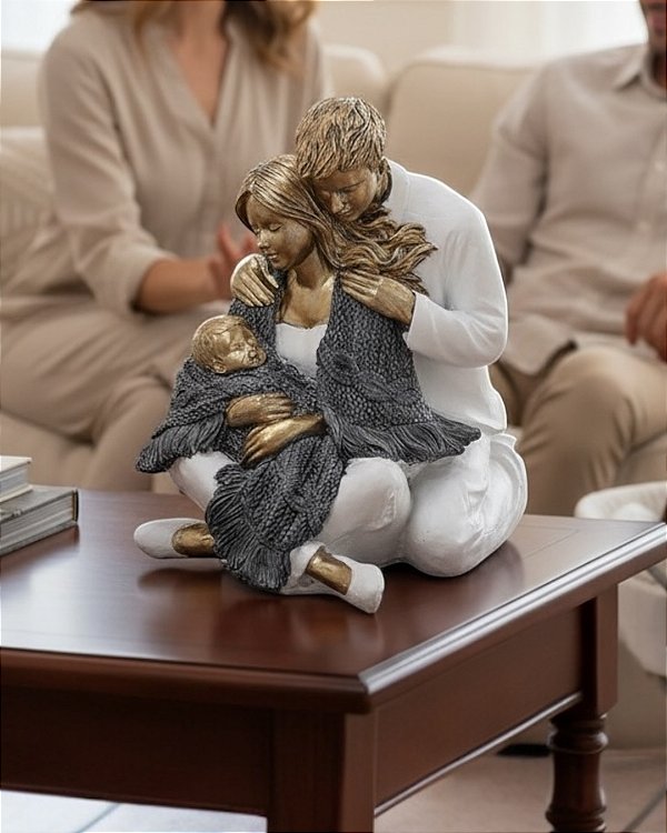 ESTATUETA FAMÍLIA DECORATIVA