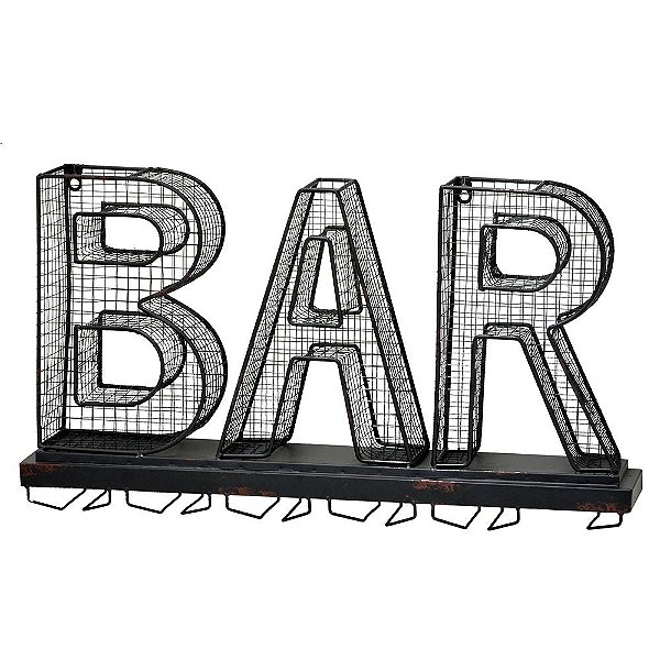 ENFEITE PAREDE BAR COM SUPORTE