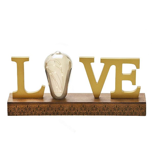 PEÇA DECORATIVA  LOVE COM LED