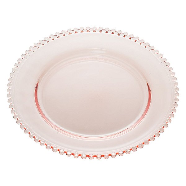 PRATO RASO CRISTAL PEARL ROSA 28 CM