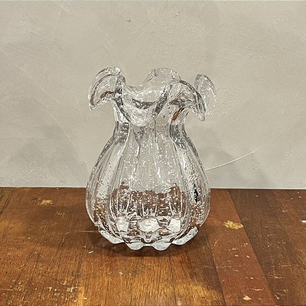 VASO DE MURANO TROUXINHA TRANSPARENTE 17 CM