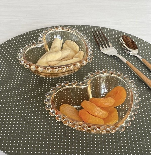 TRAVESSA CRISTAL DE CHUMBO PEARL ÂMBAR 12CM