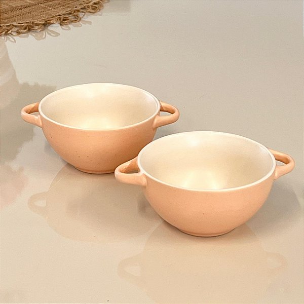 CONJUNTO 2 BOWLS CONSUME DE CERÂMICA GRANILITE SALMON