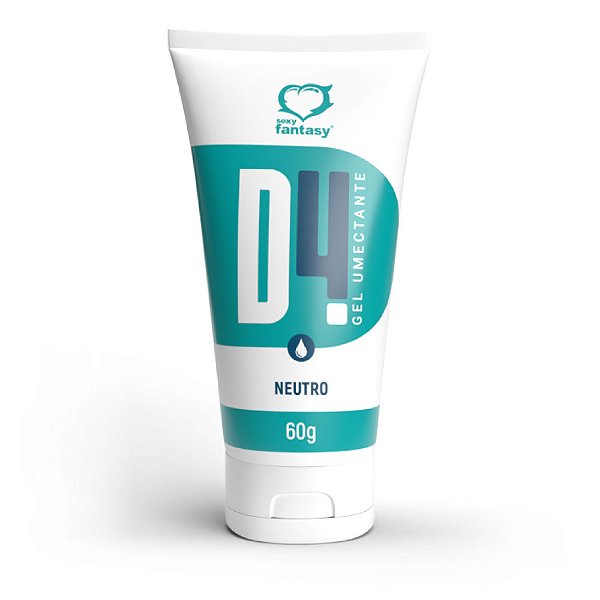 D4 Lubrificante Íntimo Neutro Sexy Fantasy 60g - Base Água e Hipoalergênico