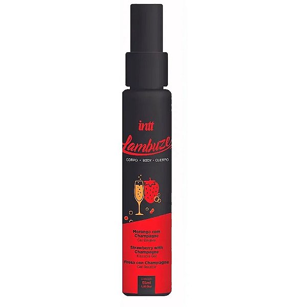 Lambuze Lubrificante beijável hot Morango com Champagne 50g