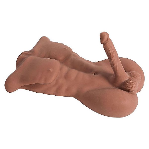 Homem meio corpo moreno em CyberSkin