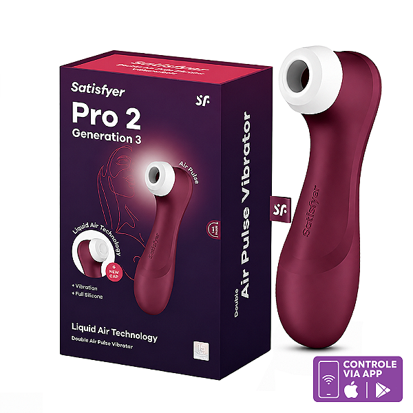 Satisfyer Pro 2 Gen 3 Premium Coonect App Recarregável Vinho