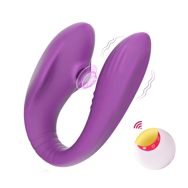 Vibrador de Casal Duplo com Controle Remoto - Recarregável