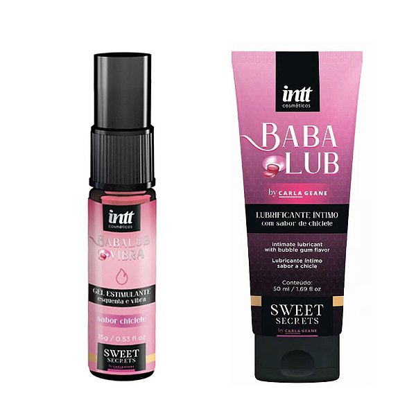 Excitante Babalub Vibra Hot + Lubrificante Sabor Chiclete