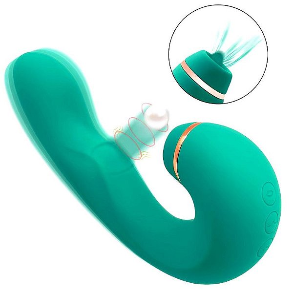 Vibrador de Ponto G e Clitóris com Pulsação Tapping Recarregável