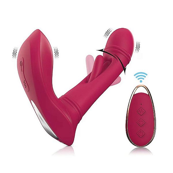 Vibrador de 3 em 1 prazer máximo - Recarregável