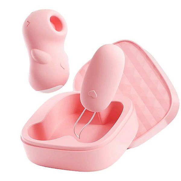 Cápsula vibrátoria + Estimulador Clitoriano Recarregável