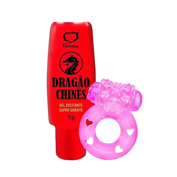Duplinha com Anel Peniano e Gel Dragão Chinês