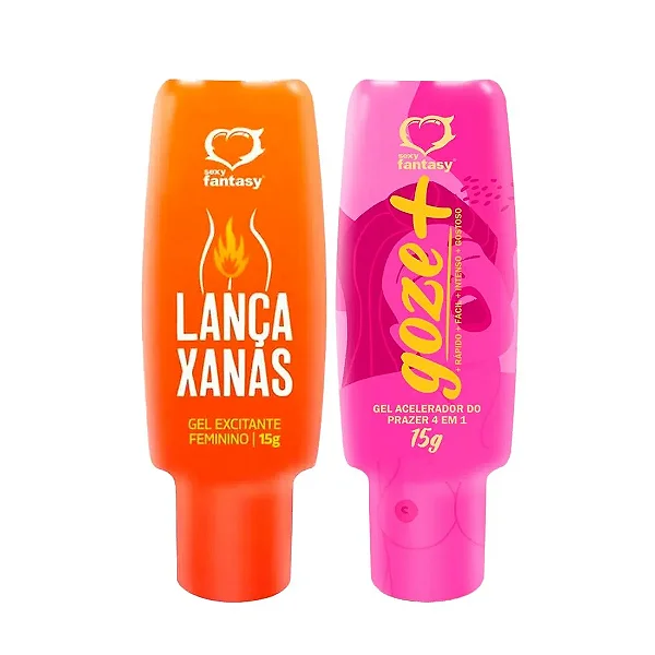 Duplinha com Gel Excitante Goze + e Gel Lança Xanas