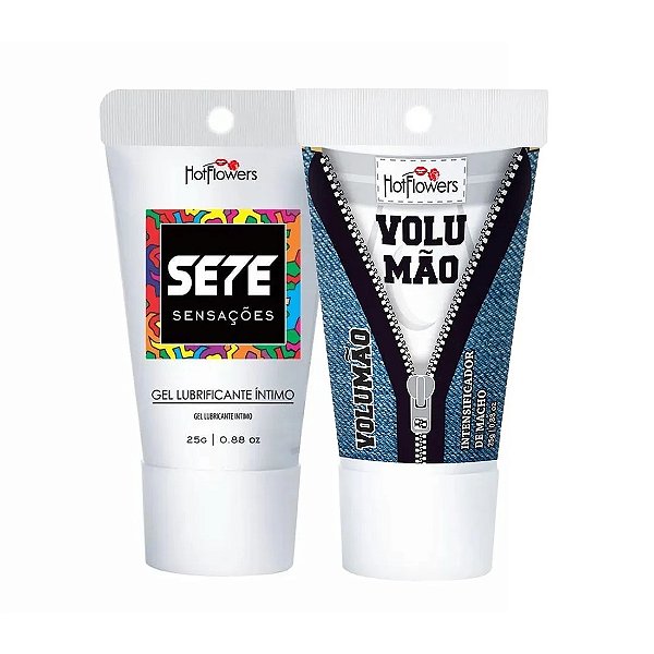 Kit Gel Excitante Masculino Volumão e Dessensibilizante Anal Sete Sensações