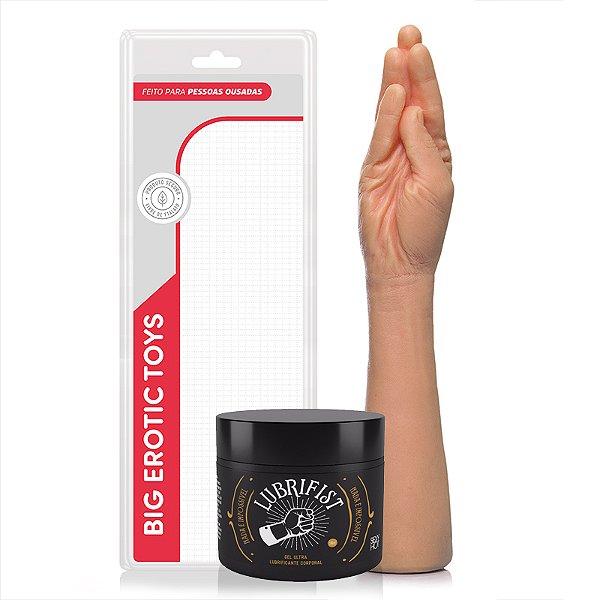 Kit Fisting - Prótese Hand Finger 34cm + Lubrificante Lubrifist 500g