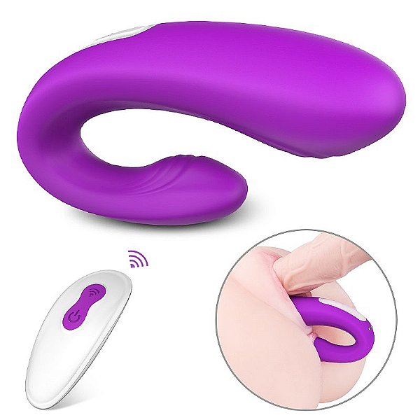 Vibrador de Casal Acqua Lilás recarregável com controle