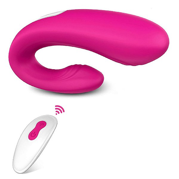Vibrador de casal Acqua Pink recarregável com controle