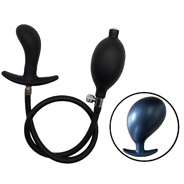 Plug Anal Formato de Próstata - Silicone Inflável