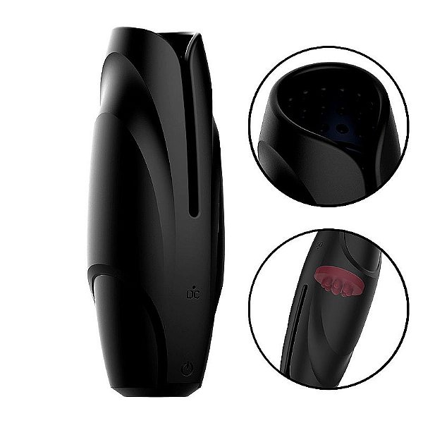 Masturbador Masculino com 10 modos de vibração - Recarregável