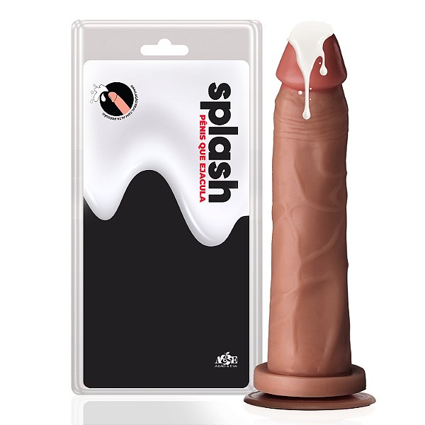 Prótese Splash marrom com ventosa 18,5x4,5cm