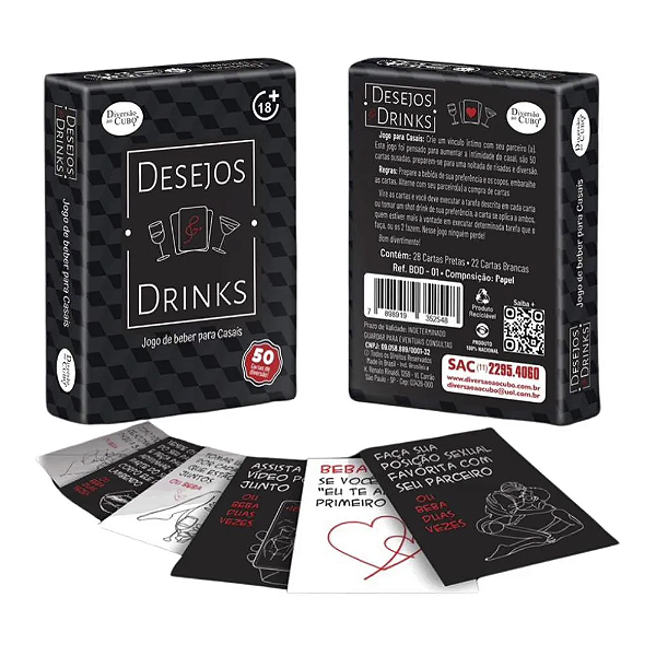 Jogo de Beber Para Casais - Desejos e Drinks