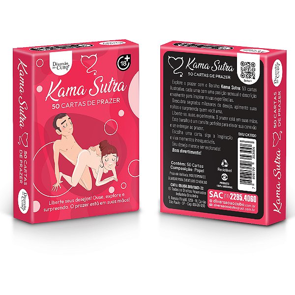 Baralho Kama Sutra 50 Cartas de Prazer com Posições