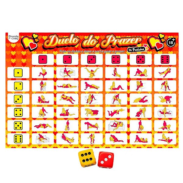 Jogo Duelo Do Prazer 36 Posições - Mini Tabuleiro e Dados