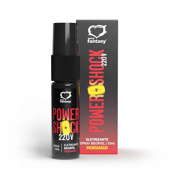 Power Shock 220v Spray Beijável Eletrizante Morango 15ml
