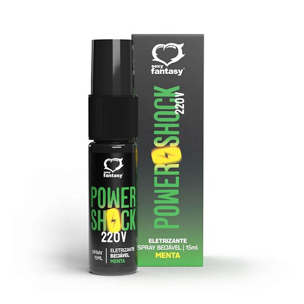 Power Shock 220v Spray Beijável Eletrizante Menta 15ml