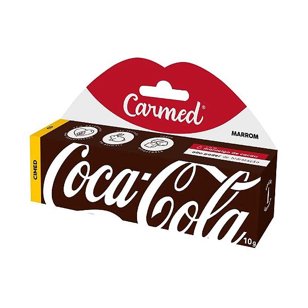 Carmed Hidratante Labial Coca-Cola Marrom 10g