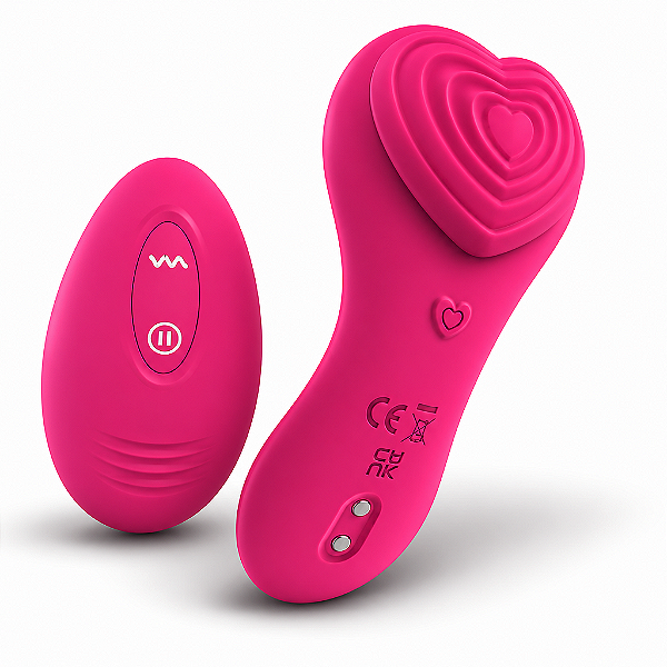 Vibrador de Calcinha Caroline com Fixador Magnético Recarregável.