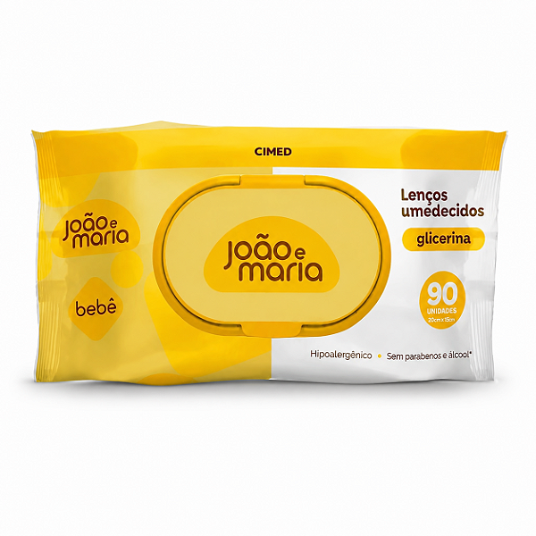 Lenço Umedecido João e Maria Glicerina 90un