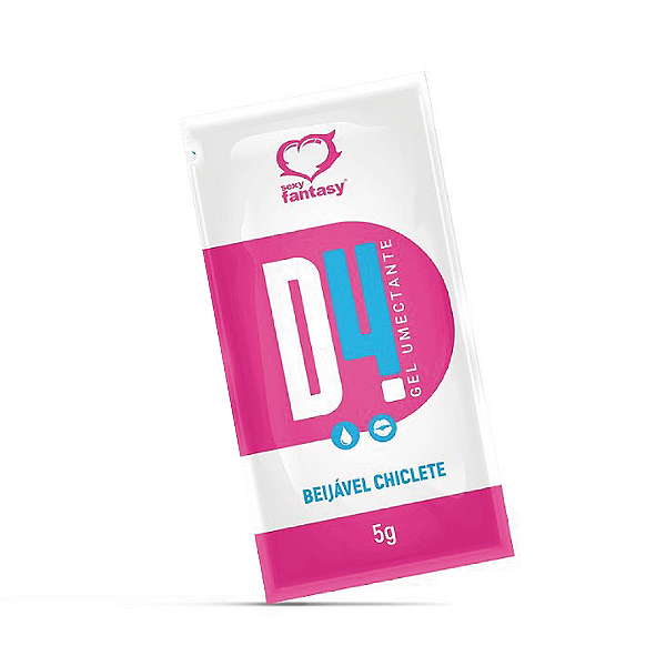 Lubrificante Íntimo D4 Sachê Chiclete 5g