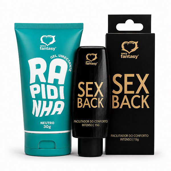 Kit anal sem dor: Sex Back Facilitador anal e Lubrificante Rapidinha
