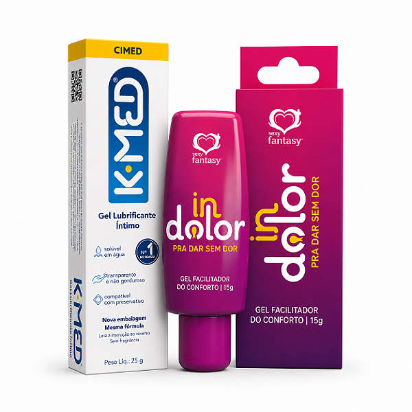 Kit anal sem dor: InDolor Facilitador anal e Lubrificante K-med