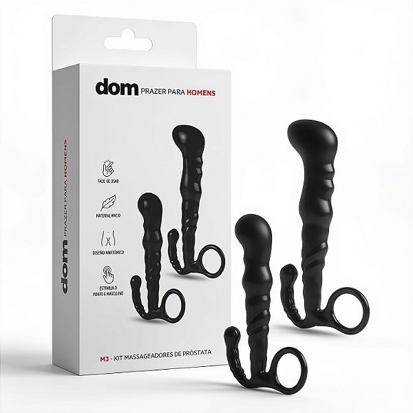Kit com 2 Massageadores de Próstata em Silicone