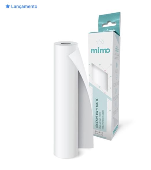 Vinil Adesivo Branco Neve Fosco 23 cm x 2,5 m - Mimo