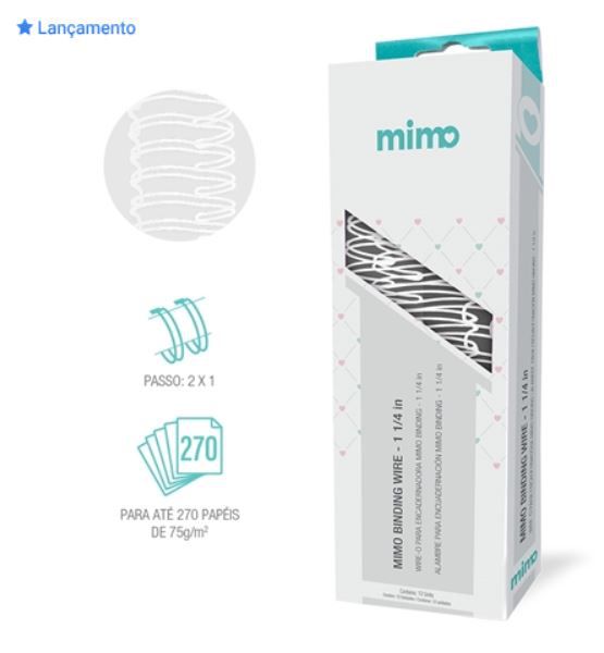 Wire-o - Branco -  Mimo Binding - 1 1/4" - 12 Un