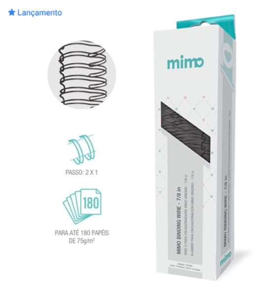 Wire-o - Preto - Mimo Binding - 7/8" - 18 Un