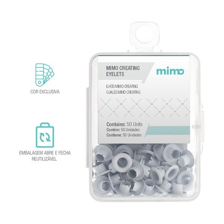 Ilhós Mimo Creating - Redondo - Branco - 4,5 mm - 50un