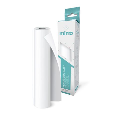 Vinil Adesivo Branco Neve Brilho 23 cm x 2,5 m -  Mimo