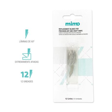 Lâmina de Reposição para Estilete de Precisão Mimo - 12 un