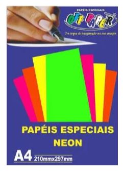 Papel Neon - Kit com 4 cores vibrantes - OffPaper