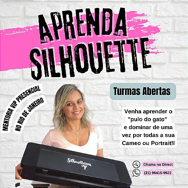 TURMA PREVISTA PARA 2025  - Curso de Silhouette Presencial no Rio de Janeiro Cameo 5 e Portrait 4