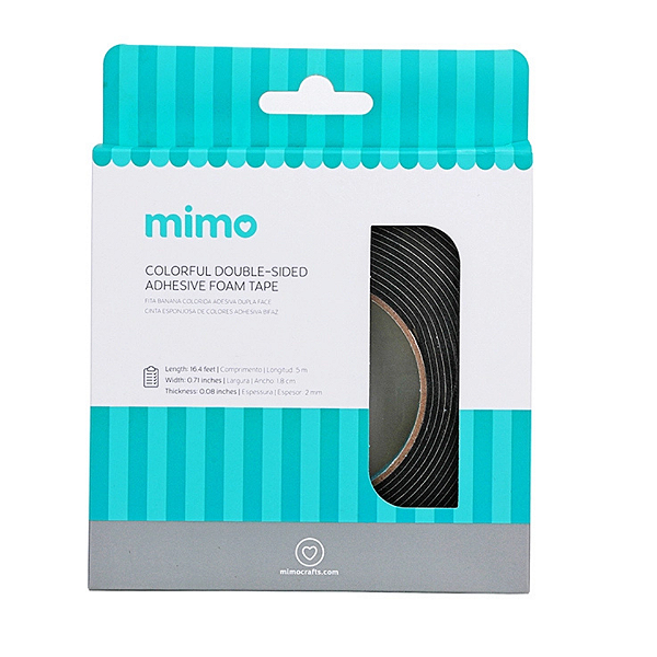 Fita Banana Colorida Dupla Face Mimo - Preto - 5 m